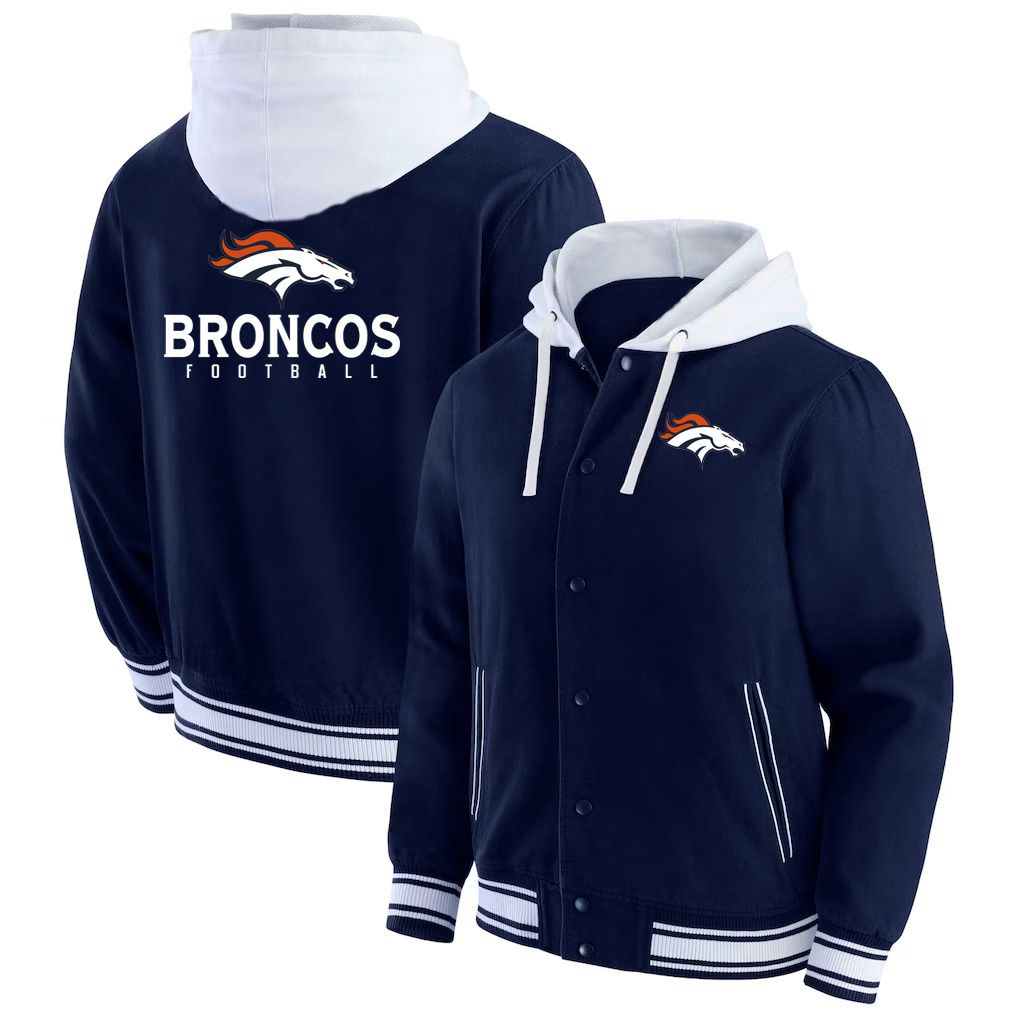 Men 2026 NFL Denver Broncos  jacket hoodie Blue 011